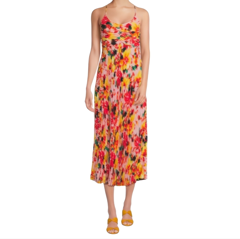 NANETTE NANETTE LEPORE Floral Pleated Midi Dress, Size 10